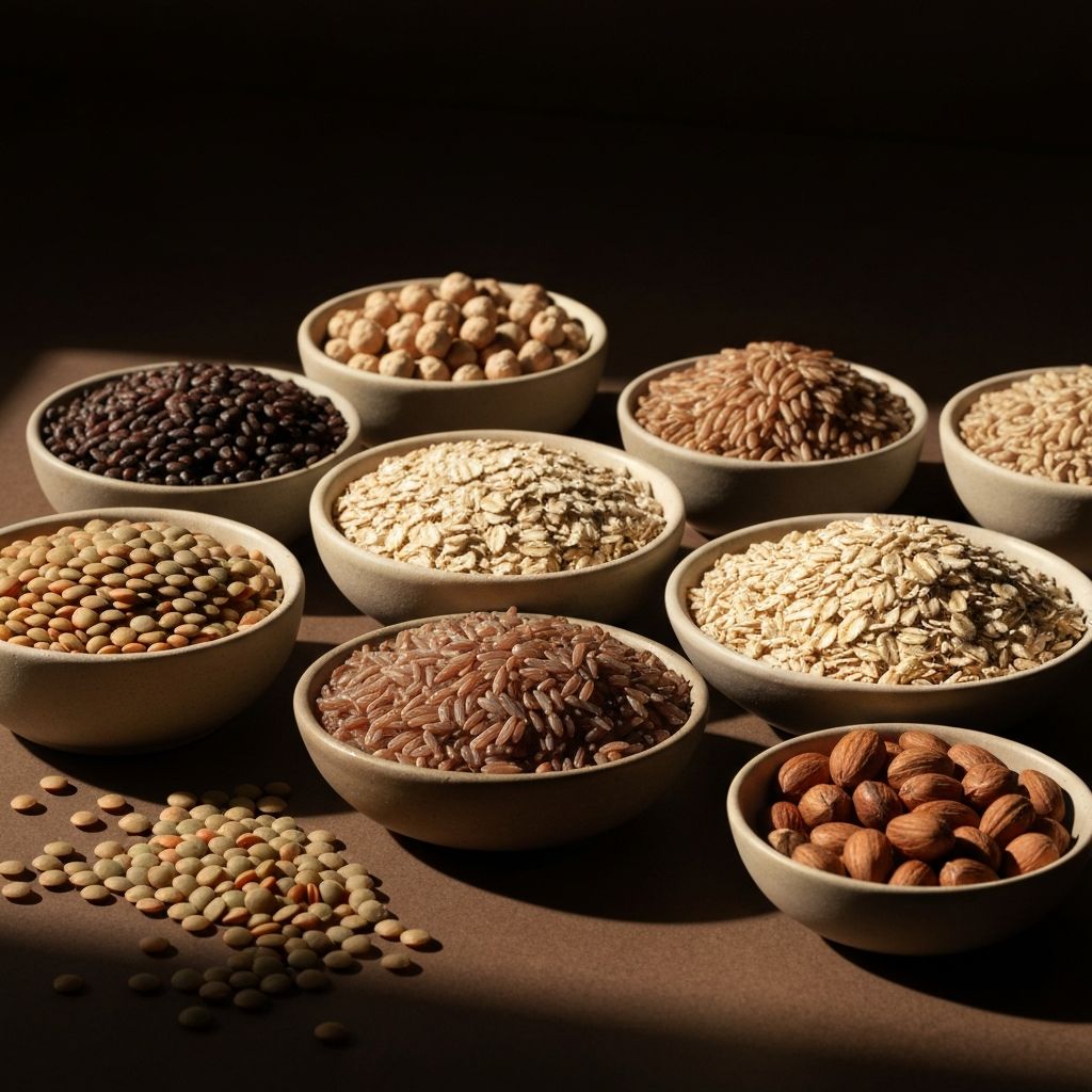 Vollkornprodukte und Hülsenfrüchte